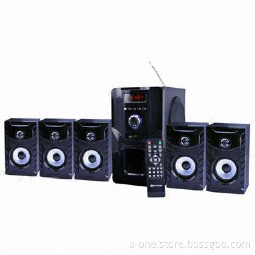 5.1ch Home Theater System, Supports USB, SD, FM, Remote Control and Bluetooth